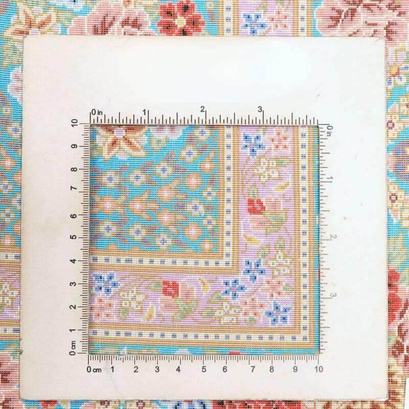 ペルシャ絨毯／エスファハーニヤン工房 128番 154×100cm イラン産 手織り  シルク100％ ラグ  ラグマット（FN-70357）の画像