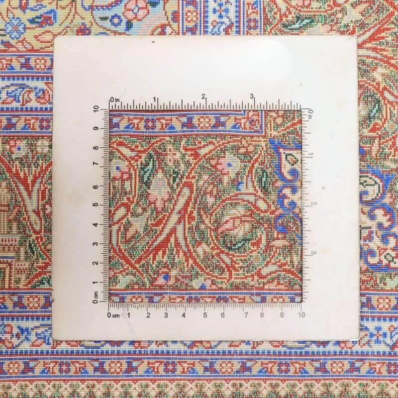 ペルシャ絨毯／ジャムシーディー工房 154×102cm イラン産 手織り  シルク100％ ラグ  ラグマット（FN-70359）の画像