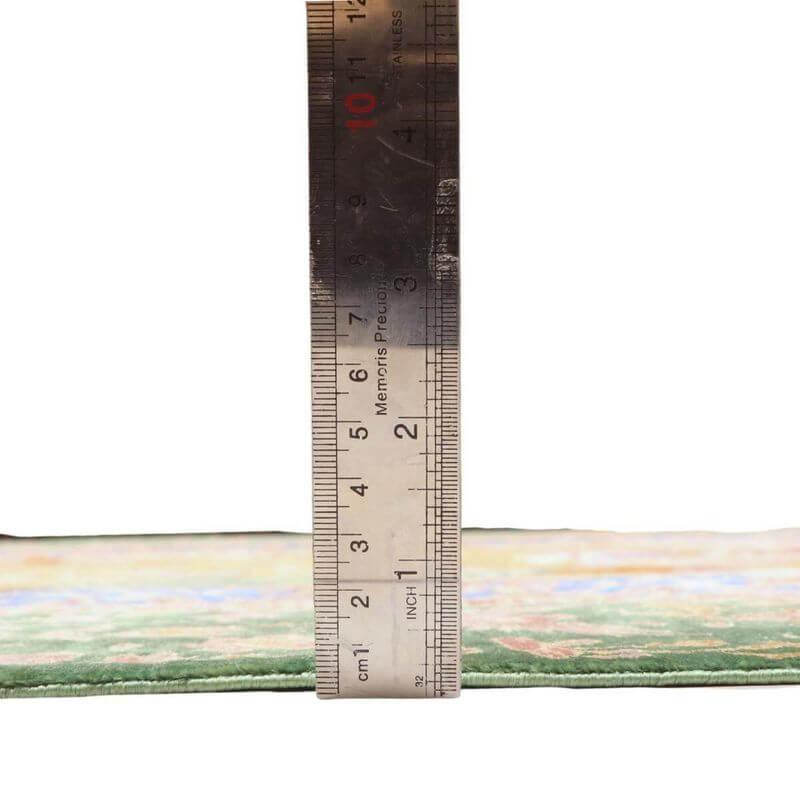 ペルシャ絨毯／ヌーリ工房 153×100cm イラン産 手織り  シルク100％ ラグ  ラグマット（FN-70361）の画像