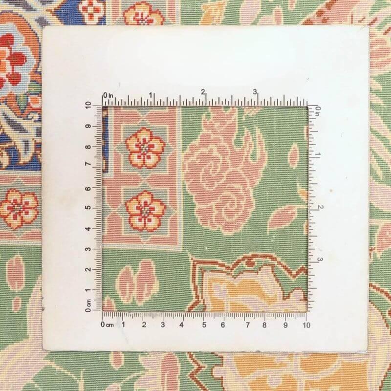 ペルシャ絨毯／ヌーリ工房 153×100cm イラン産 手織り  シルク100％ ラグ  ラグマット（FN-70361）の画像