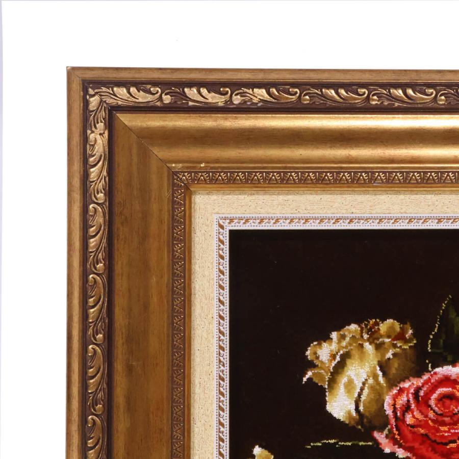 ペルシャ絨毯／タブリーズ 80×61cm イラン産 手織り リビング ウール