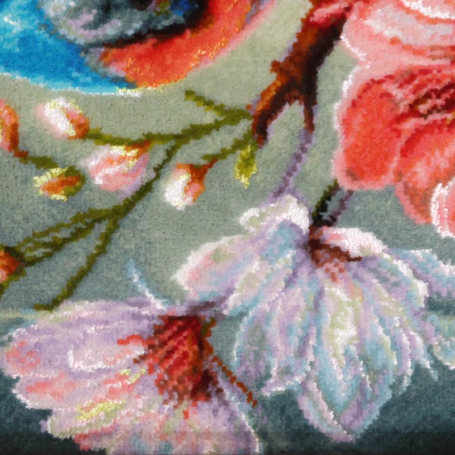 ペルシャ絨毯／タブリーズ 90×71cm イラン産 手織り リビング ウール