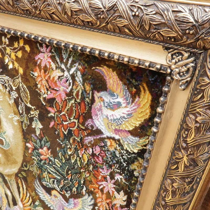 ペルシャ絨毯 イラン・タブリーズ絵画 125×92cm(額縁込) 手織り ペルシャ絨毯 イラン・タブリーズ絵画 125×92cm(額縁込) 手織り