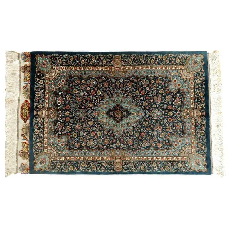 ペルシャ絨毯 イラン じゅうたん・クム産 シルク 100% 93×60cm ペルシャ絨毯 イラン じゅうたん・クム産 シルク 100% 93×60cm