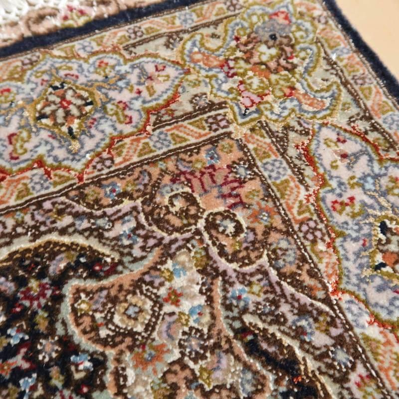 ペルシャ絨毯 イラン じゅうたん・タブリーズ産 96×61cm 手織り ウール 