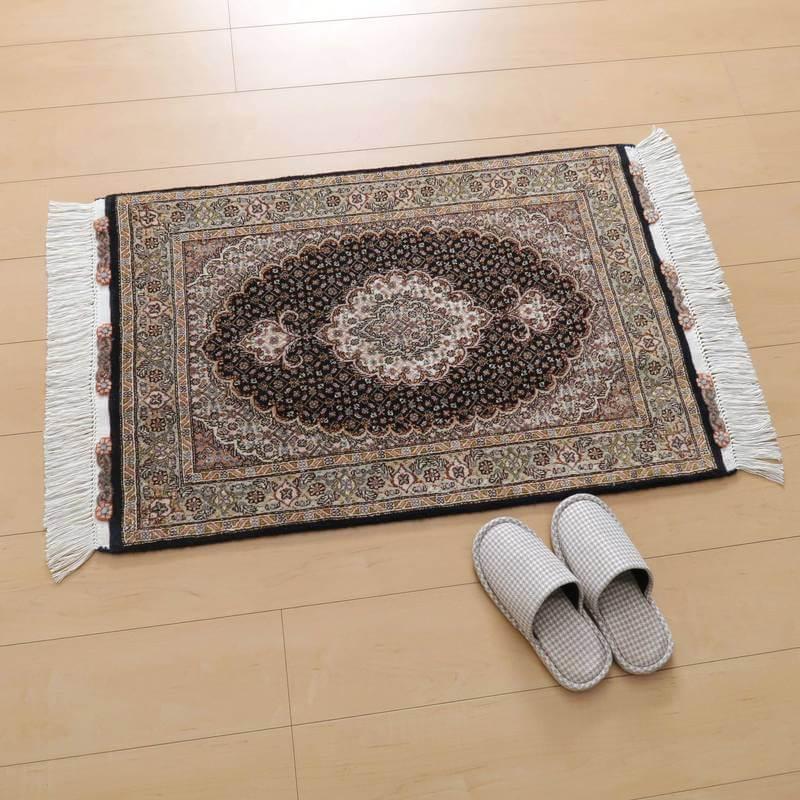 ペルシャ手織りタブリーズ ヴィンテージ ラウンド ラグ 62cm x 62cm