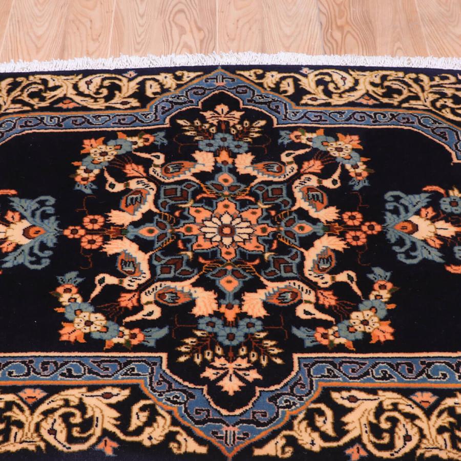 ペルシャ絨毯／ケルマン 99×73cm イラン産 手織り リビング ウール