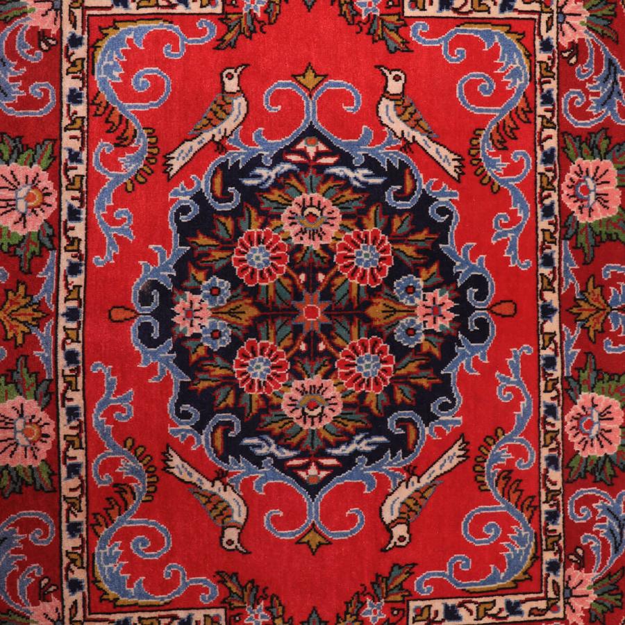 ペルシャ絨毯／カーシャーン 97×67cm イラン産 手織り リビング ウール