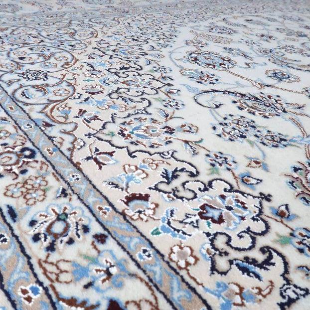 高級ペルシャ絨毯 シルク ラグ・カーペット 高級ペルシャ絨毯ナイン産ハビビアン工房 260×214cm（FX-22178