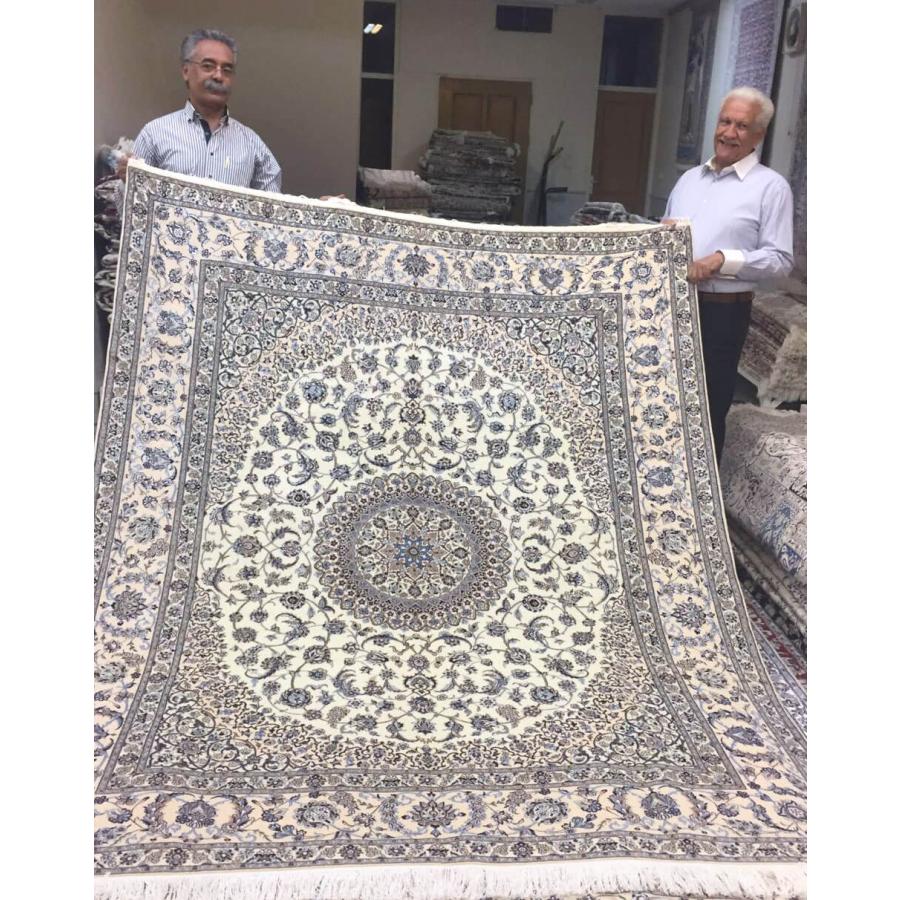 【ふるさと納税】ペルシャ絨毯ナイン・ハビビアン 261×214cm 手織り ウール・シルク リビング ダイニング ラグ 本物 （FX-296-6）の画像