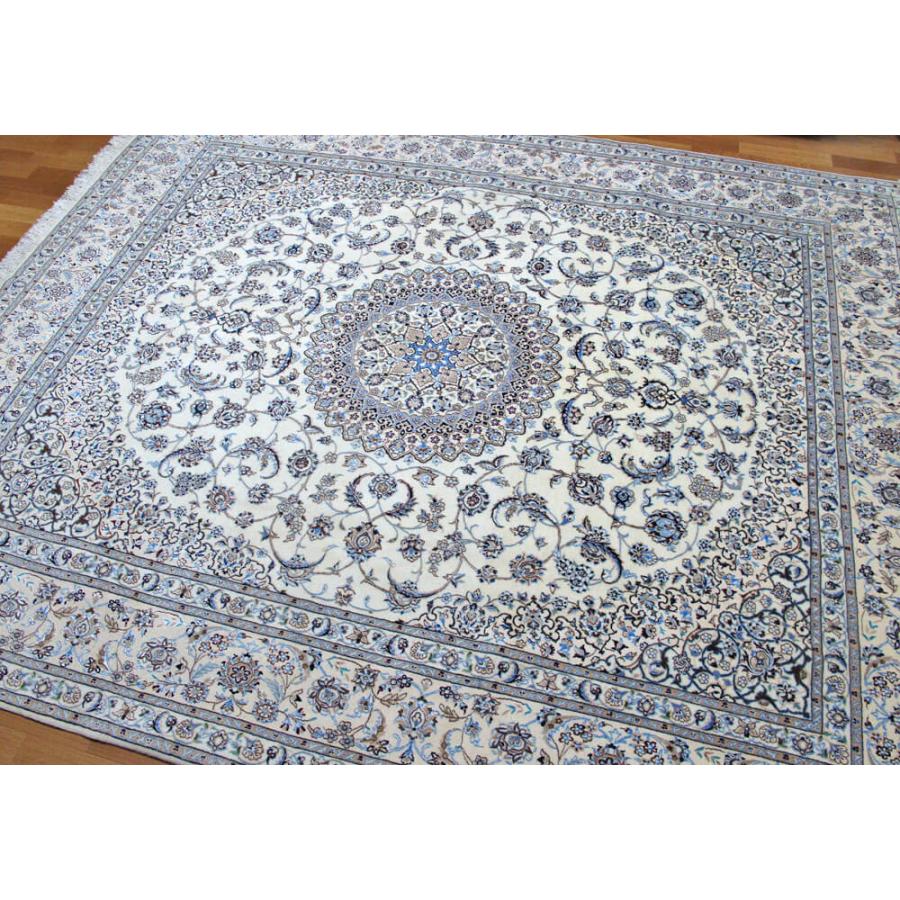 【ふるさと納税】ペルシャ絨毯ナイン・ハビビアン 261×214cm 手織り ウール・シルク リビング ダイニング ラグ 本物 （FX-296-6）の画像