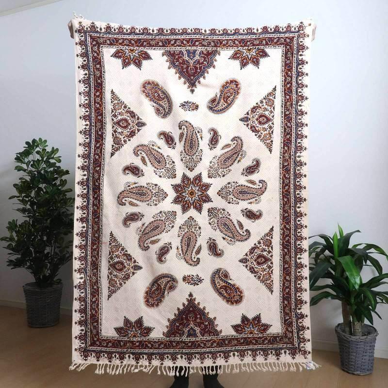 ペルシャ更紗（イラン手染布）150×100cm 綿100％ 手染布 マルチカバー 
