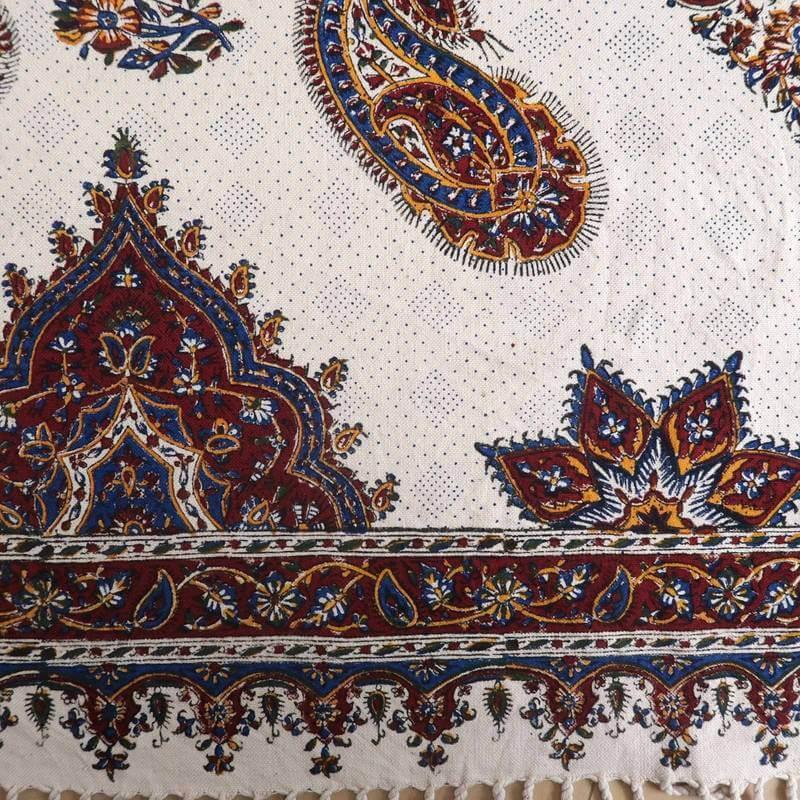 ペルシャ更紗（イラン手染布）150×100cm 綿100％ 手染布 マルチカバー 