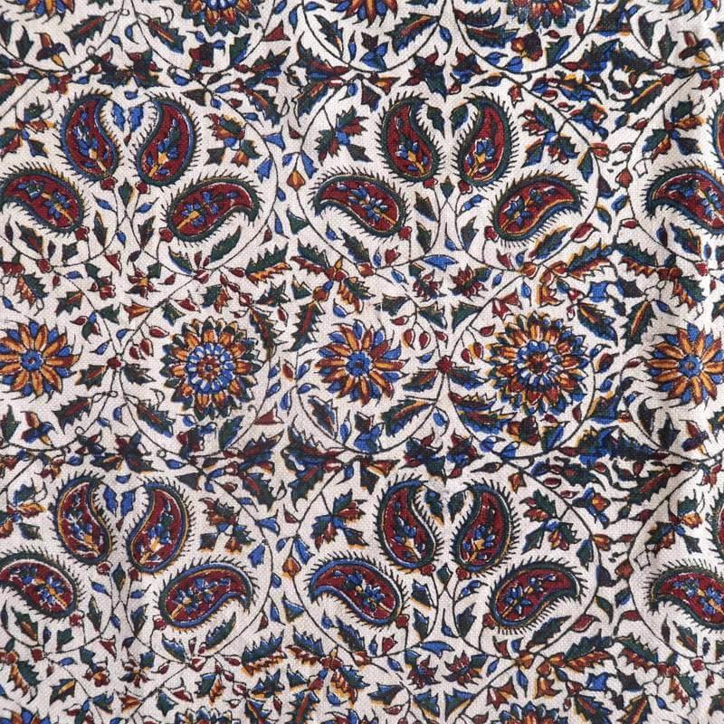 イラン　ペルシャ絨毯　更紗　人気のザクロ柄　ベッドカバー 160x240 cm ペルシャ更紗（イラン手染布）240×160cm 綿100％ 手染布 マルチカバー