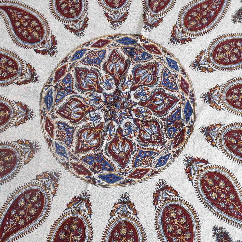 ペルシャ更紗（イラン手染布）280×220cm 綿100％ 手染布 マルチカバー 