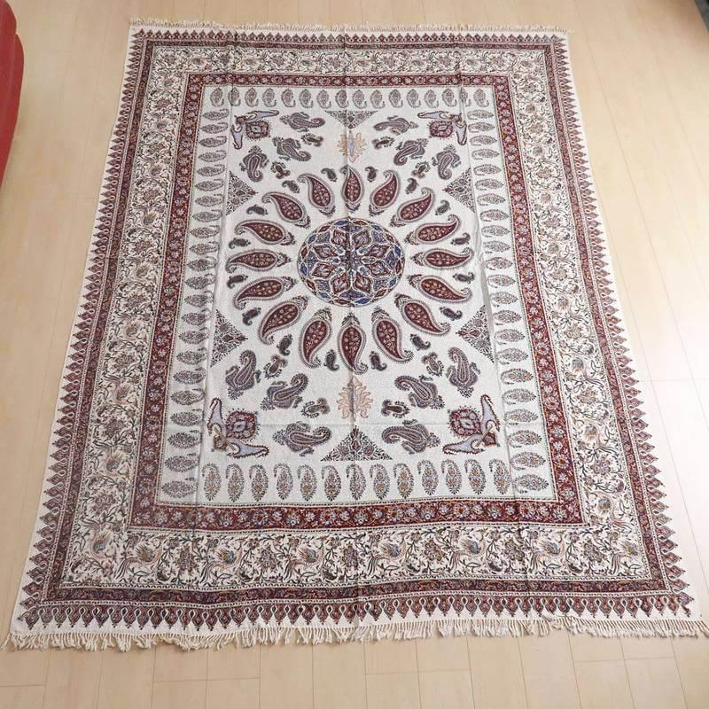 ペルシャ更紗（イラン手染布）280×220cm 綿100％ 手染布 マルチカバー 