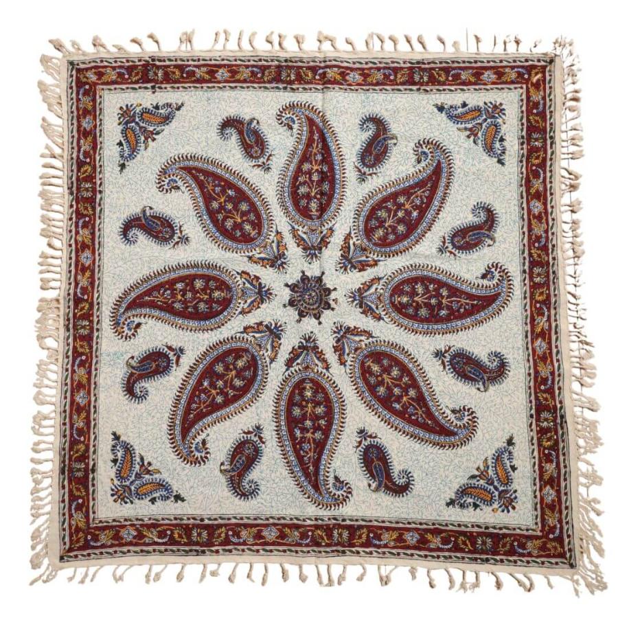 ペルシャ更紗・ガラムカール（イラン手染布） 80×80cm（GS-801