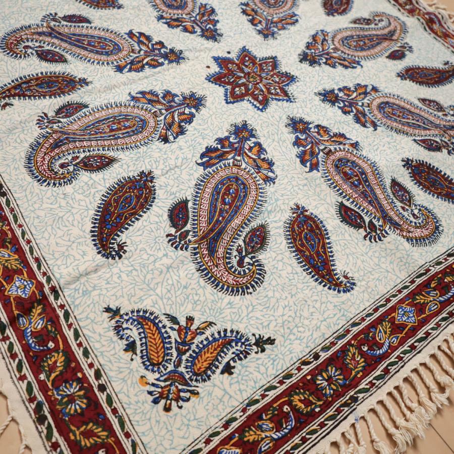 ペルシャ更紗・ガラムカール（イラン手染布） 80×80cm（GS-803
