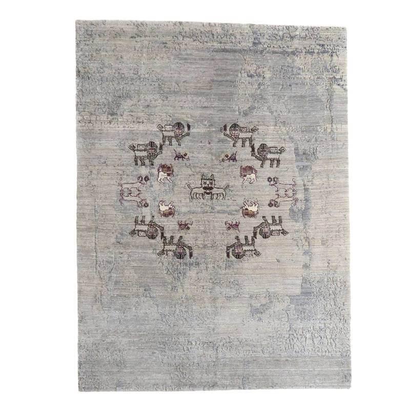 プレミアムギャッベ/ホシナマイ(ルリバフ) 203×152cm イラン プレミアムギャッベ/ホシナマイ(ルリバフ) 203×152cm イラン