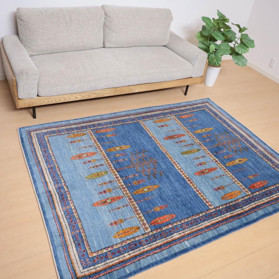 ギャッベ/カシュクリ 200×150cm イラン産 手織り リビング ギャッベ/カシュクリ 200×150cm イラン産 手織り リビング