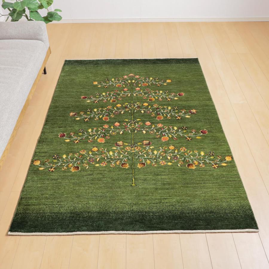 ギャッベ/ルリバフ 203×145cm イラン産 手織り リビング ウール ギャッベ/ルリバフ 203×145cm イラン産 手織り リビング ウール