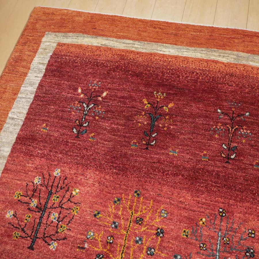 ギャッベ/ルリバフ 197×150cm イラン産 手織り リビング ウール ギャッベ/ルリバフ 197×150cm イラン産 手織り リビング ウール