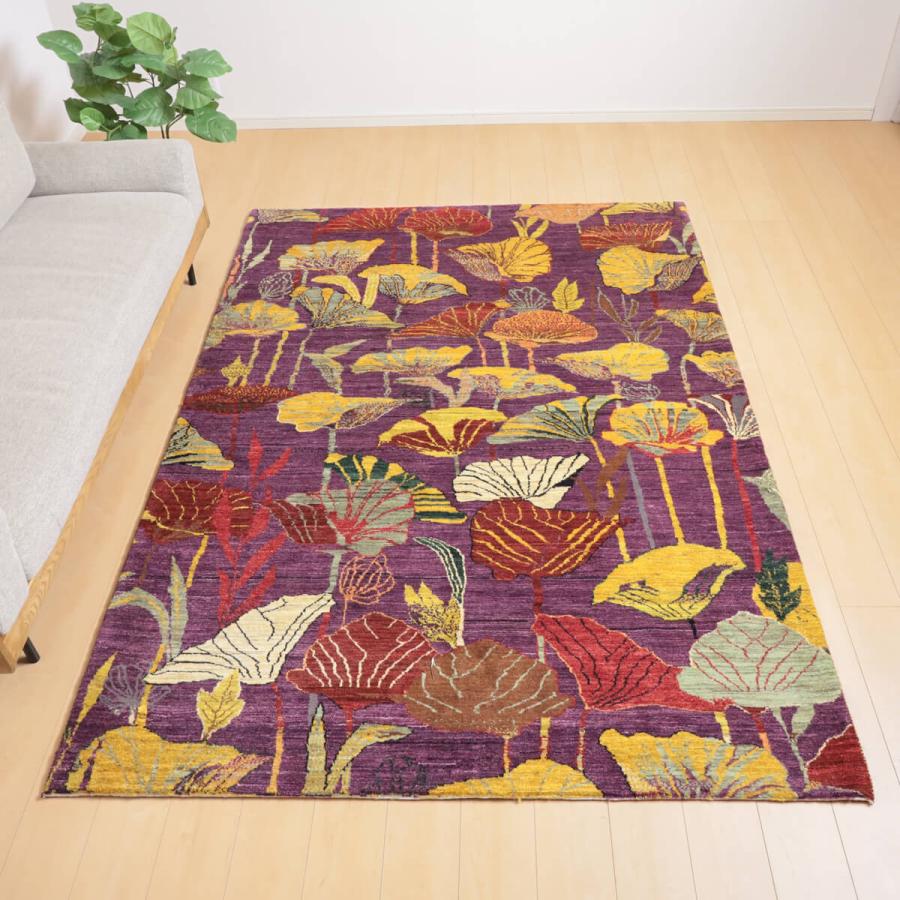 新品 イラン ギャッベ ウール ペルシャ絨毯 ルリバフ 【公式通販】