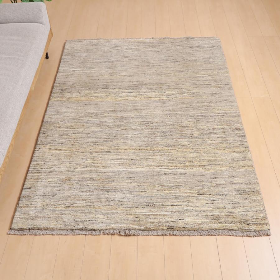 ギャッベ／ルリバフ 205×153cm イラン産 手織り リビング ウール ラグ ラグマット（HL-12151）_1