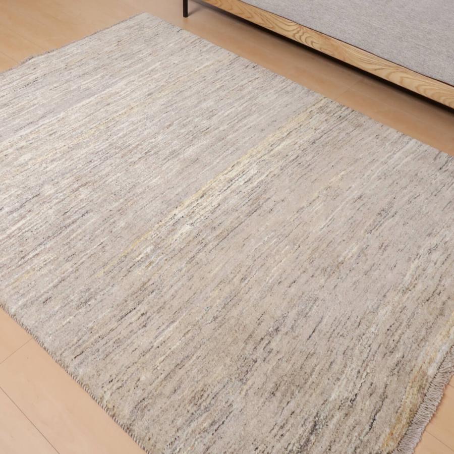 ギャッベ／ルリバフ 205×153cm イラン産 手織り リビング ウール ラグ ラグマット（HL-12151）_3