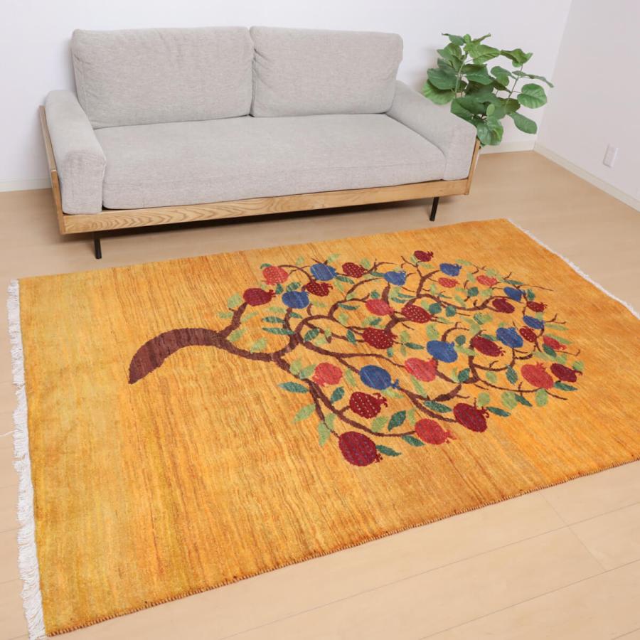 新品 イラン ギャッベ ウール ペルシャ絨毯 ルリバフ 【公式通販】