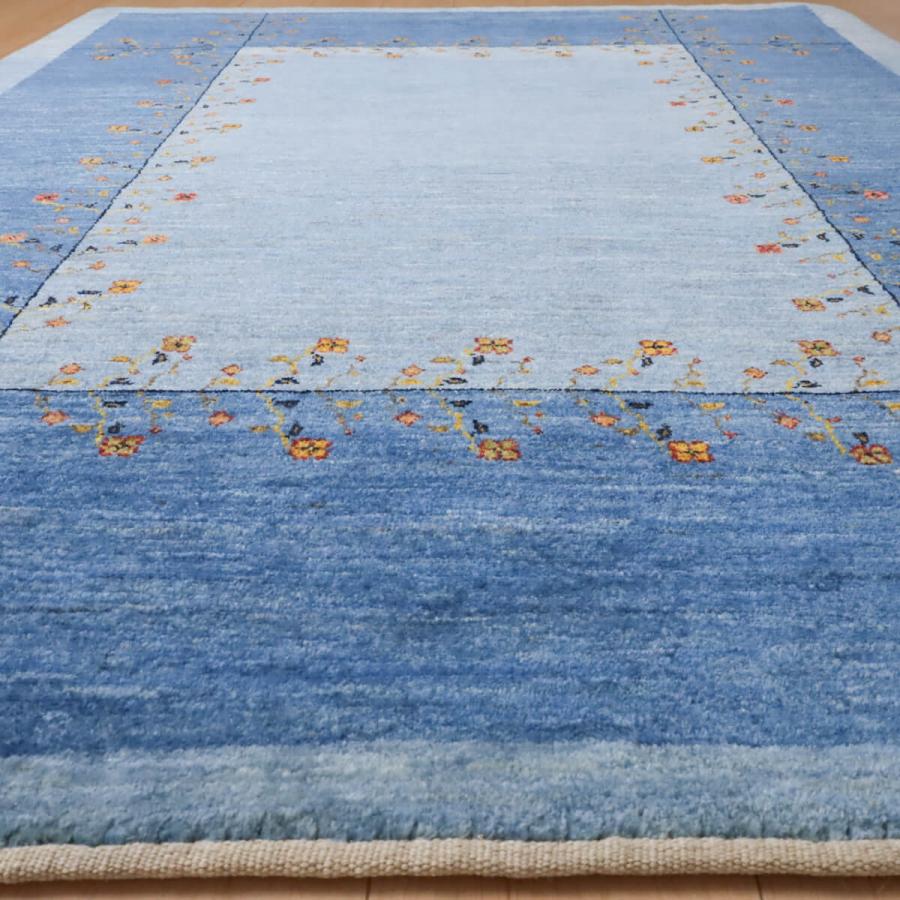 ギャッベ／カシュクリ 188×149cm イラン産 手織り リビング ウール