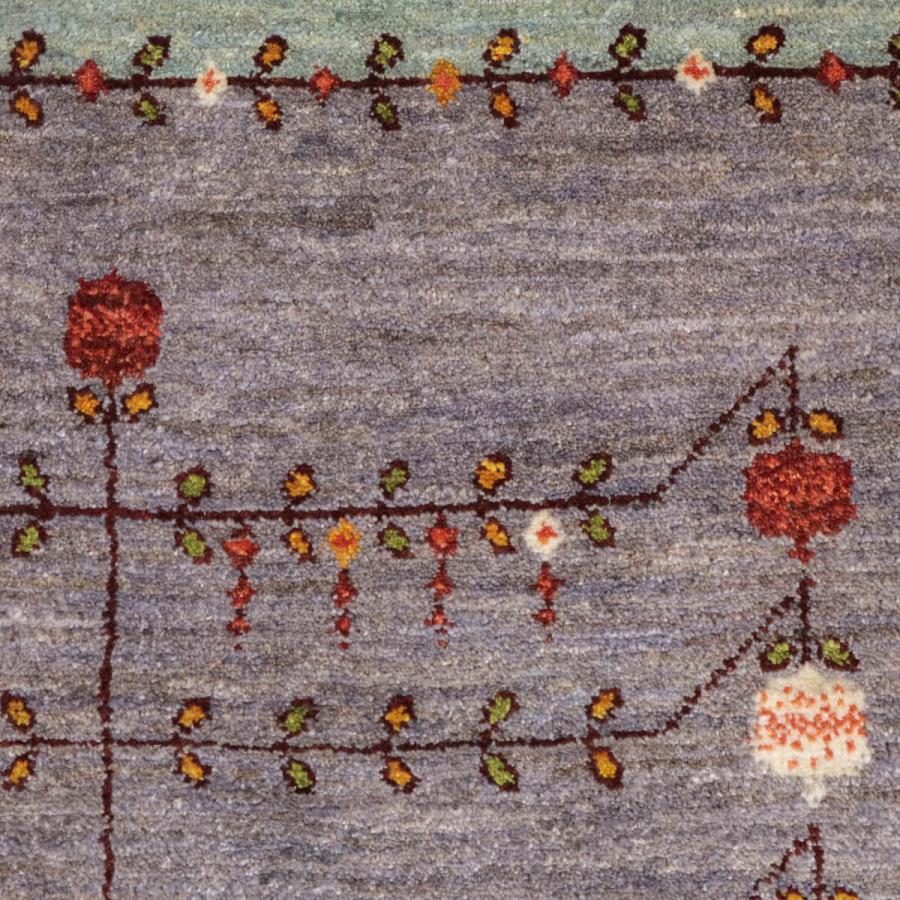 ギャッベ／アマレ 246×169cm イラン産 手織り リビング ウール ラグ