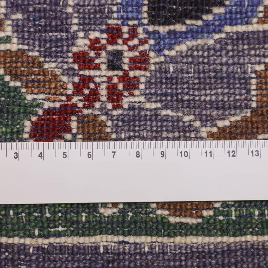 ギャッベ／ルリバフ 238×176cm イラン産 手織り リビング ウール ラグ