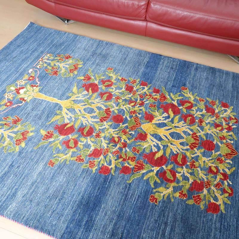 プレミアムギャッベ/ホシナマイ(ルリバフ) 210×148cm イラン プレミアムギャッベ/ホシナマイ(ルリバフ) 210×148cm イラン