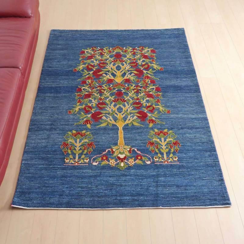プレミアムギャッベ/ホシナマイ(ルリバフ) 210×148cm イラン プレミアムギャッベ/ホシナマイ(ルリバフ) 210×148cm イラン