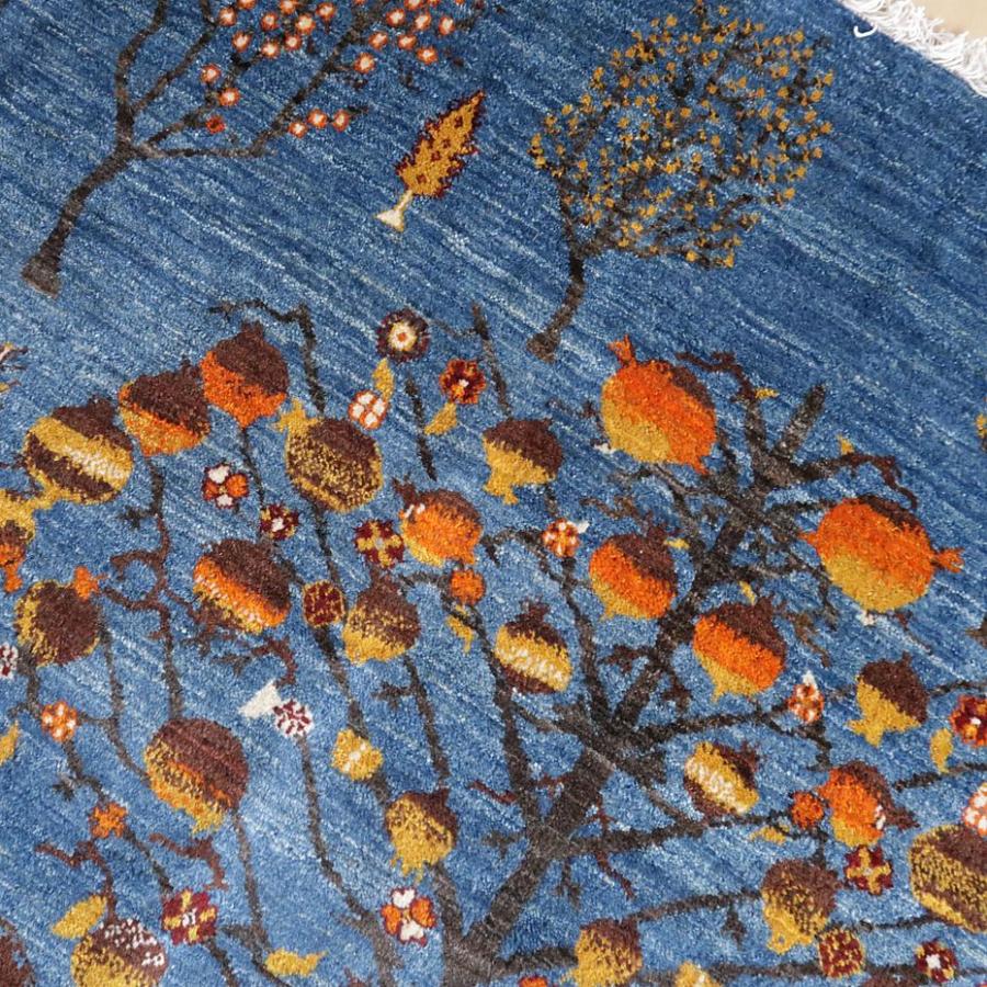 プレミアムギャッベ／ホシナマイ（ルリバフ） 207×148cm イラン産 手織り ウール ラグ リビング ダイニング 大判 （HL-71170）_5