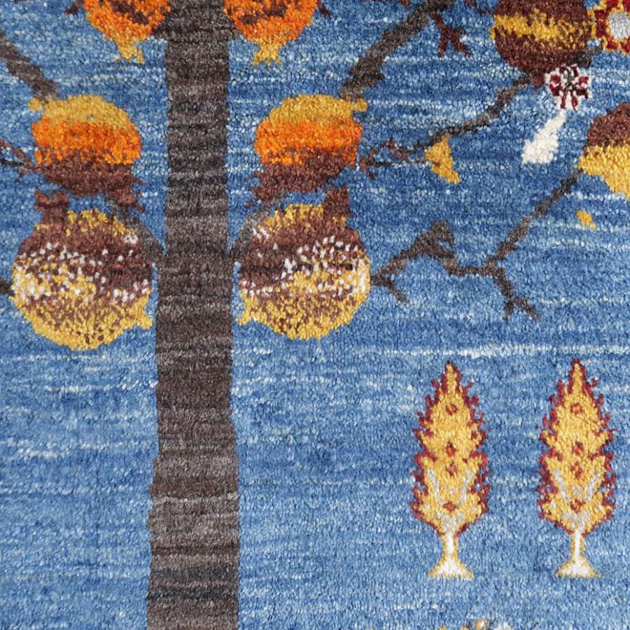 プレミアムギャッベ／ホシナマイ（ルリバフ） 207×148cm イラン産 手織り ウール ラグ リビング ダイニング 大判 （HL-71170）_6