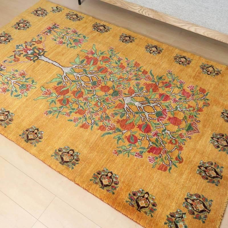 プレミアムギャッベ／ホシナマイ（ルリバフ） 233×143cm イラン産 手織り ウール ラグ リビング ダイニング 大判（HL-83653）_1