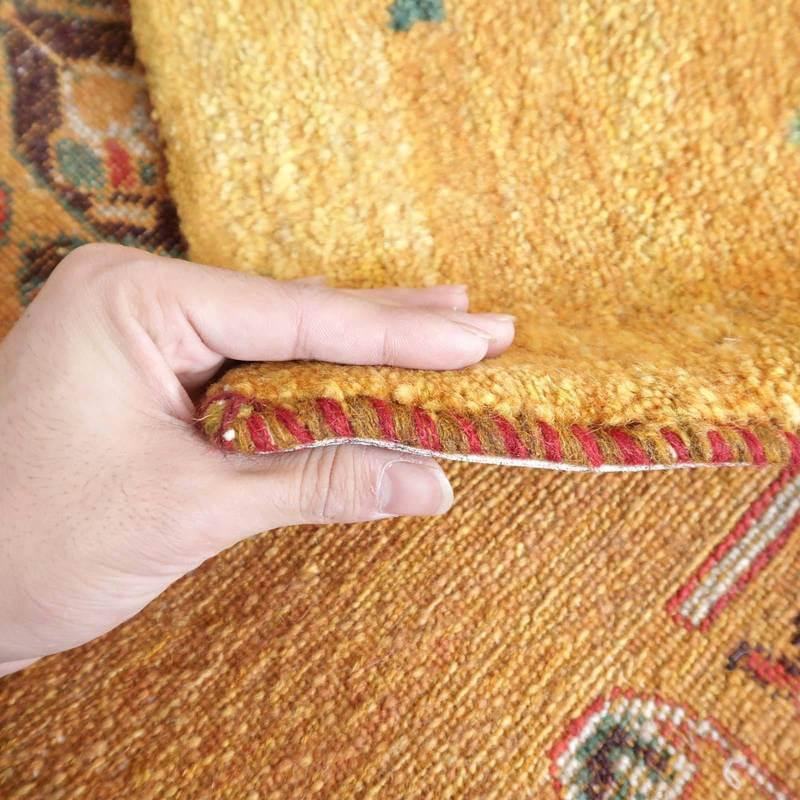 プレミアムギャッベ／ホシナマイ（ルリバフ） 233×143cm イラン産 手織り ウール ラグ リビング ダイニング 大判（HL-83653）_7