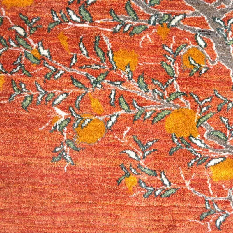 プレミアムギャッベ／ホシナマイ（ルリバフ） 207×151cm イラン産 手織り ウール ラグ リビング ダイニング 大判（HL-89407）_3