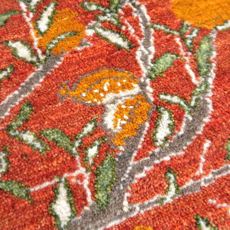 プレミアムギャッベ／ホシナマイ（ルリバフ） 207×151cm イラン産 手織り ウール ラグ リビング ダイニング 大判（HL-89407）_6