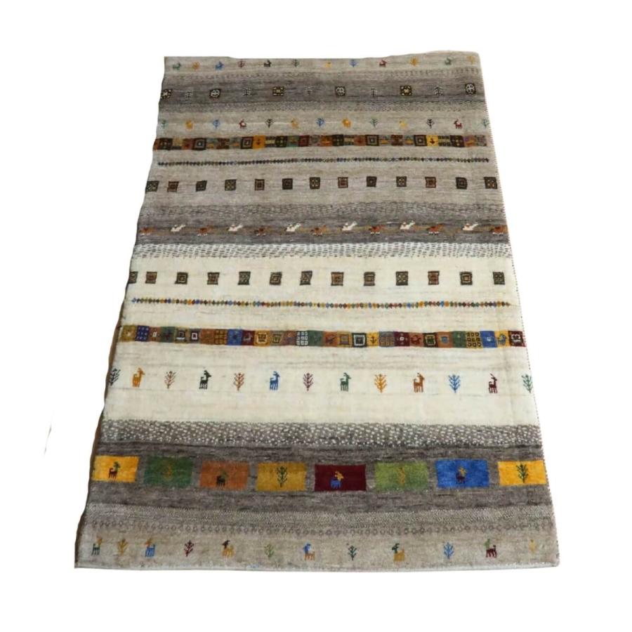 なつな ギャッベ／カシュクリ 153×100cm イラン産 手織り リビング ウール