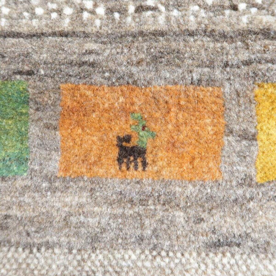 ギャッベ／カシュクリ 153×100cm イラン産 手織り リビング ウール