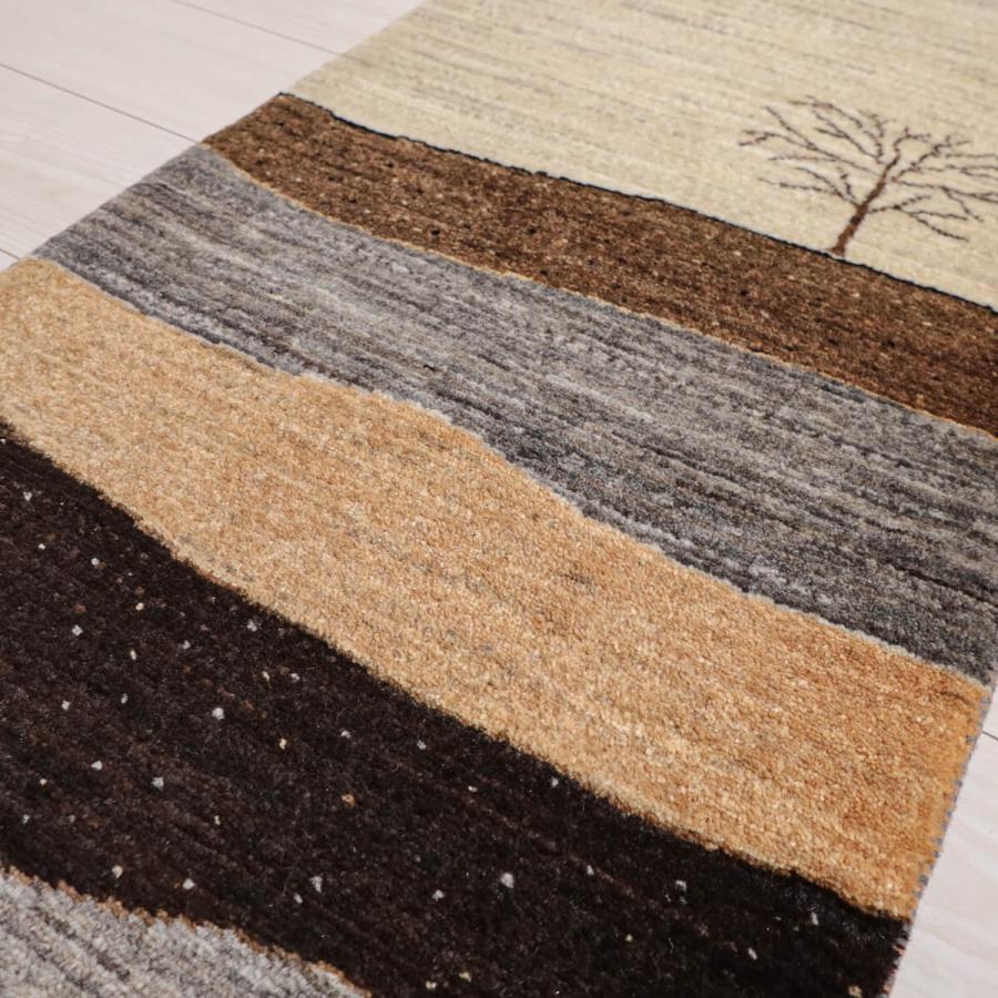 ギャッベ/カシュクリ 148×55cm イラン産 手織り リビング ギャッベ/カシュクリ 148×55cm イラン産 手織り リビング
