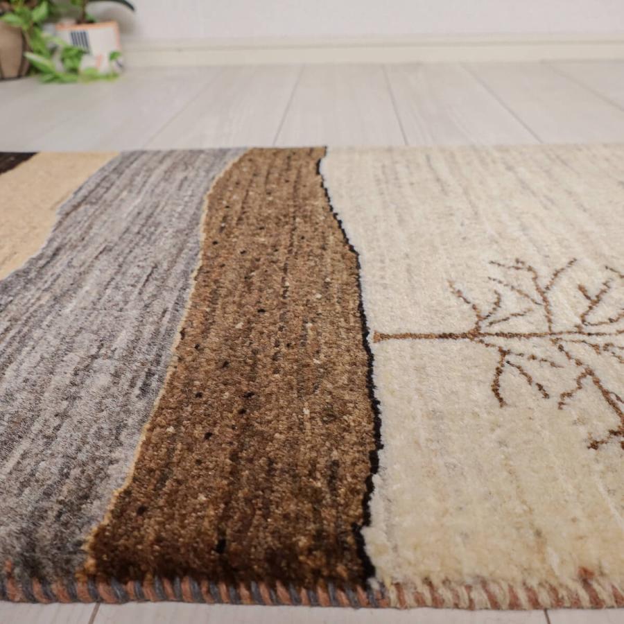 ギャッベ/カシュクリ 148×55cm イラン産 手織り リビング ギャッベ/カシュクリ 148×55cm イラン産 手織り リビング