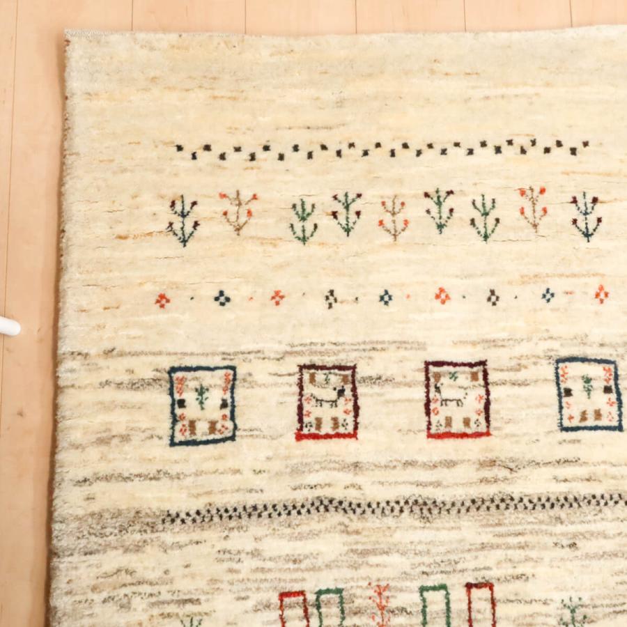 ギャッベ／カシュクリ 286×82cm イラン産 手織り リビング ウール ラグ