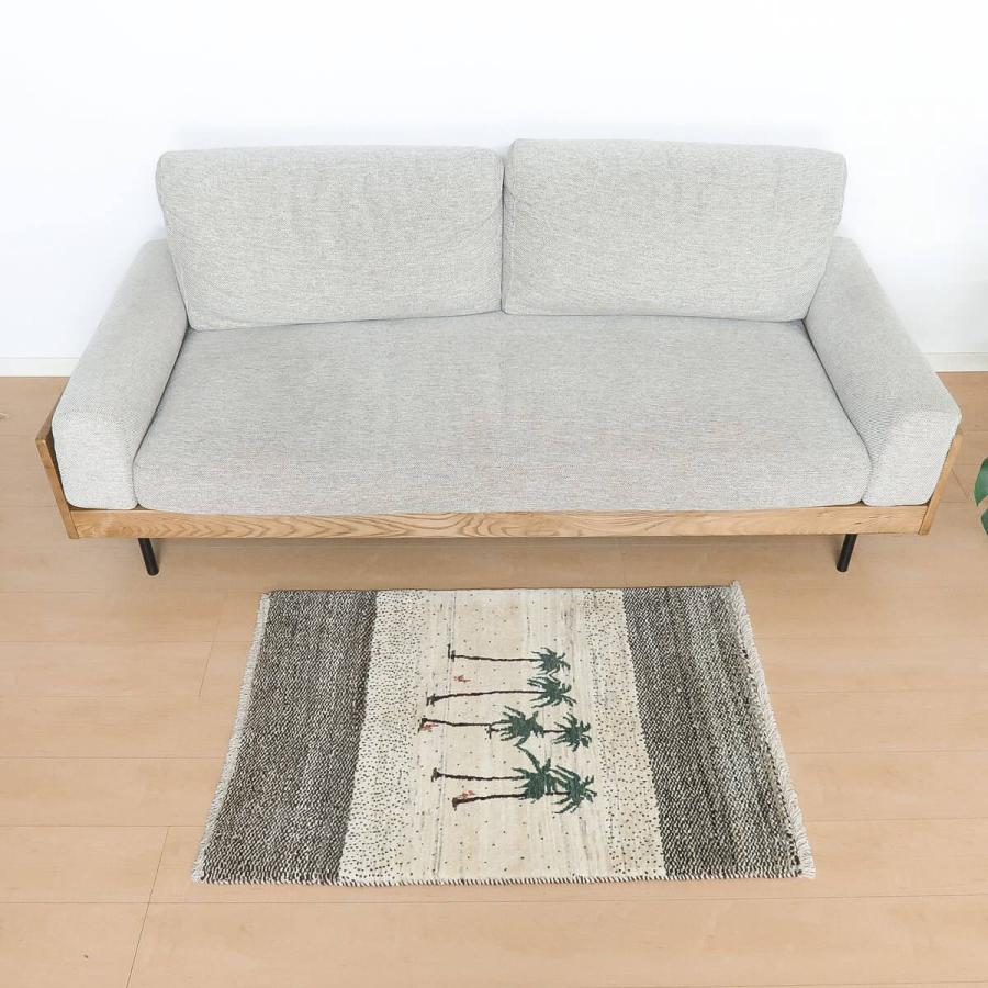 プレミアムギャッベ 絨毯／ホシナマイ（カシュクリ） 105×72cm イラン 