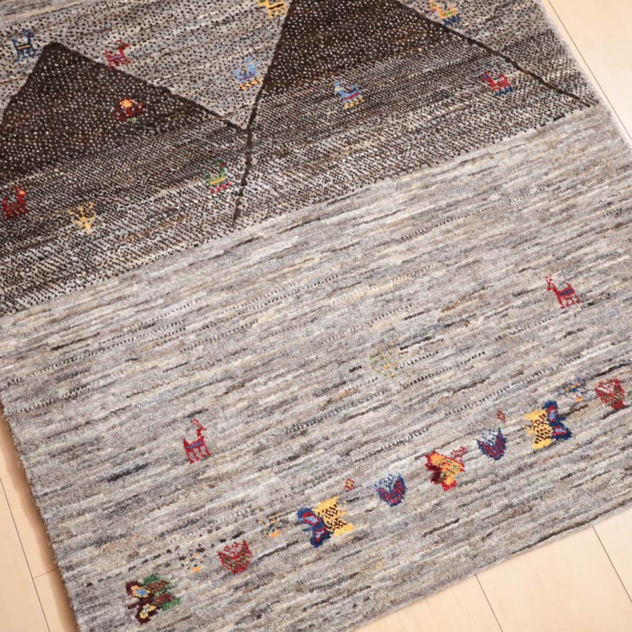 ギャッベ/ルリバフ 137×87cm イラン産 手織り リビング ウール ギャッベ/ルリバフ 137×87cm イラン産 手織り リビング ウール
