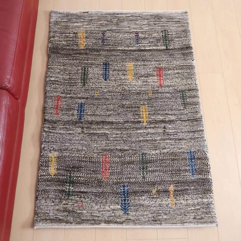 最高級ギャッベ（カシュクリ） 132×90cm イラン産 ギャベ 手織り 玄関 