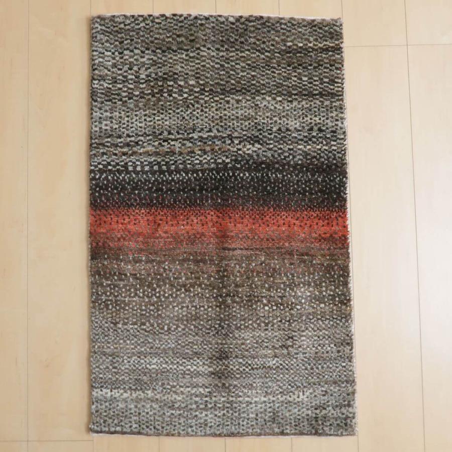ギャッベ／カシュクリ 98×61cm イラン産 手織り リビング ウール ラグ